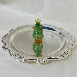 Glass Christmas Tree Ring Holder | Cute Ring Dish| Ring Display |Christmas Decor Gift | Ring Organizer |Handmade Glass Decor |jewelry Holder