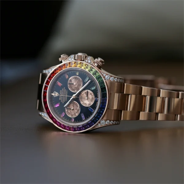 Rolex 116595 RBOW Cosmograph Daytona Rainbow 18k Rose Gold - Image 3