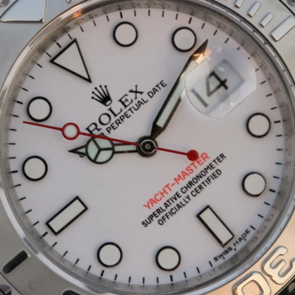 YACHT MASTER 1 PURE SILVER ( WHITE DIAL ) STAIN 168622-78750LESS STEEL 40MM - Image 4