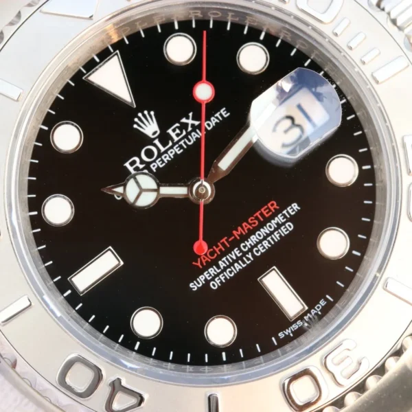 YACHT MASTER 1 PURE SILVER ( BLACK DIAL ) STAINLESS STEEL 40MM M126622 - Image 9