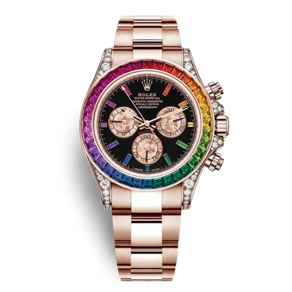 Rolex 116595 RBOW Cosmograph Daytona Rainbow 18k Rose Gold